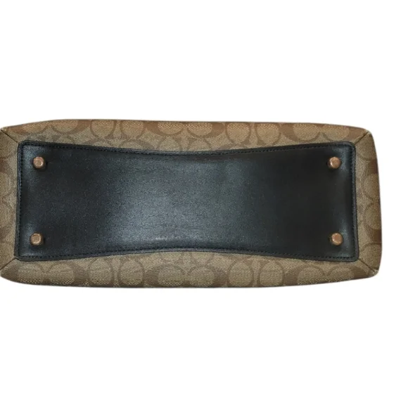 Vintage Coach Lillie Signature Carryall In Signatue Canvas Gold Tone Hardware - Picture 8 of 16